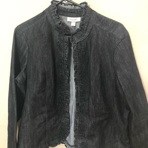 Final price drop Black Denim embellished jacket